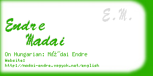 endre madai business card